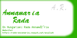 annamaria rada business card